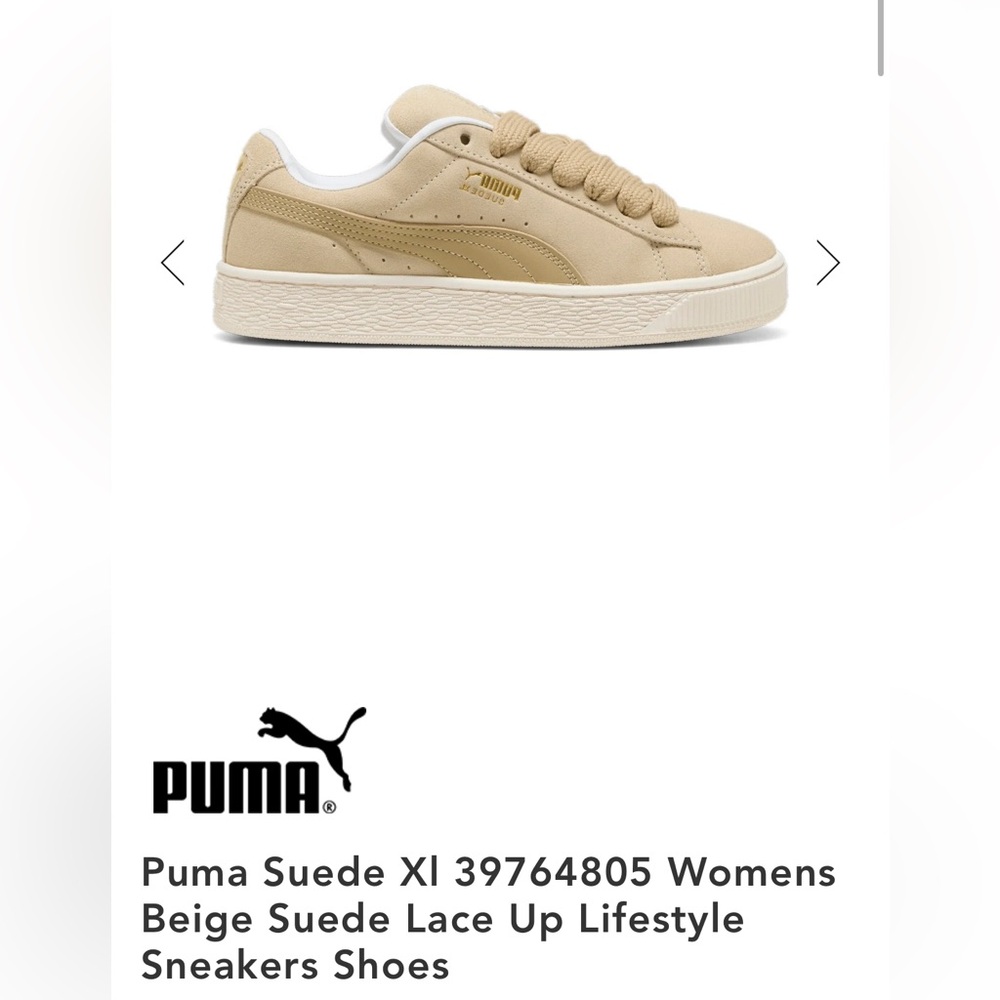 Puma Suede XL Women's Sneakers - Putty and White